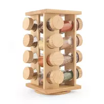 Salter BW127771 Bamboo Rotating Spice Rack su 16 stiklinių indelių