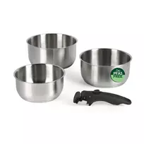 Russell Hobbs RH04034 nerūdijančio plieno 4 dalių Smart Clip puodų rinkinys