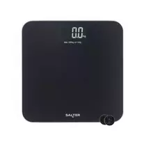 Salter SA00600BCFEU12 Brushed Finish Electronic Scale - juoda, 5 kg skaitmeninė virtuvinė svarstyklė