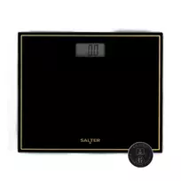 Salter 9207 BGHCFEU12 Kompaktiškos elektroninės vonios svarstyklės, juodos