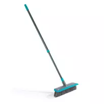 Beldray LA00000177UFEU7 2 In 1 Floor Scrub Brush with Squeegee, Long Handle, Grey/Blue