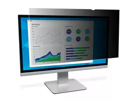 3M Black Privacy Filter for 24 inch Monitor - 2-Way Removable Adhesive - 16:9 - Anti-Glare