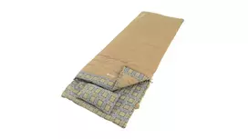 Outwell Commodore miegmaišis 225 x 85 cm 9/5/-8 °C su laisva pagalve, 2 krypčių automatinio užrakto L formos užtrauktuku