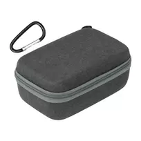 Sunnylife Transport Case for DJI Mini 4 Pro / Mini 3 Pro / Mini 3 Drone Body - Hard Shell PU Leather Carrying Case with Wrist Strap (Grey/Black)