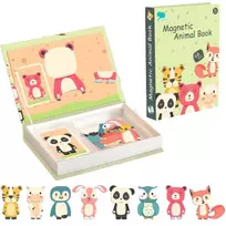 EXTRALINK TOYS Magnetinė dėlionė knygelė Gyvūnai 68 dalys
