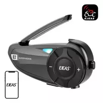 EJEAS Q2 Motociklo Intercom su Bluetooth 5.1, 800m diapazonu, IP65, DSP & CVC triukšmo slopinimu, FM radiju, balso asistentu, USB-C, iki 20h pokalbio laiko