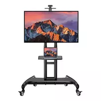 PERLESMITH PSTVMC05-US Full Motion TV laikiklis 32-82 colių televizoriams, dvigubos šarnyrinės rankos, 60 kg talpa, VESA 200x100–600x400, juodas