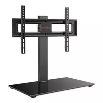 Perlegear PGTVS26-US 32-70 TV Mount Freestanding TV Stand with Tempered Glass Base, Black