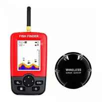 FLYTEC XJ-01 Fishfinder – belaidis sonaras žvejybai, 125 kHz, 90° spindulys, 36 m gylis, FSTN LCD ekranas