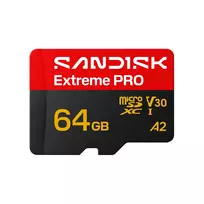 SanDisk Extreme PRO microSDXC 64GB UHS-I U3 V30 iki 200MB/s skaitymo