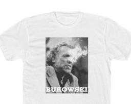Charles Bukowski T-shirt - smoking poet bukowski Tee S