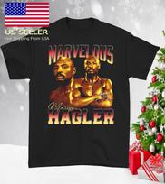 Marvelous Marvin Hagler boxer T-shirt Black Short Sleeve All Sizes 113 L