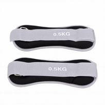 Adjustable Ankle Sandbag Non Slip Breathable Soft Leakproof Comfortable Legs Fitness Sandbag Black 0.5kgx2 Total 1KG