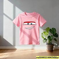 2026 Vasaros Nauji Automobiliai Žaibas Makvynas Aplink Trumpomis Rankovėmis Berniukams ir Mergaitėms Vasariniai Medvilniniai Universalūs Marškinėliai Drabužiai 110