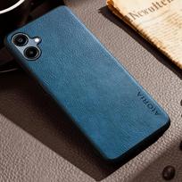 Phone Case: Luxury Case for Samsung Galaxy A56 A06 A26 A36 A16 5G 4G Retro Fashion Natural Texture Solid Color Anti-fingerprints Synthetic A06 4G mėlyna