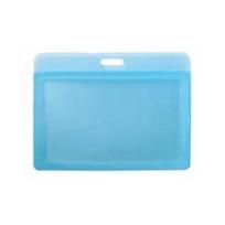 Sleeve Horizontal Employee Transparent Badge Holder Name Card Cover Bank Card Holder ID Card Holder mėlyna
