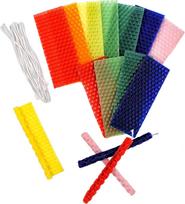Colorful DIY Beeswax Sheets Candle Making Kit, Cotton Wick with Natural Scent, Eco-Friendly Environmental Product Medium (6"-8")