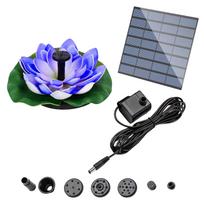Lotus Solar Fountain Water Pump Floating Free Standing Solar Fountain Easy Install for Garden Pond Pool Fish Tank and Outdoor mėlyna
