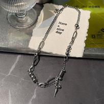 Titanium Steel Splicing Necklace Men's Hip-hop Style Collarbone Chain Women's Design Sweater Chain