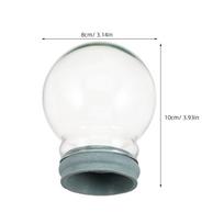 2Pcs Glass Snow Globe Clear Dome Thickened DIY Fillable Water Globe Holiday Birthday Party DIY Crafts for 8X6.5X6.5CM