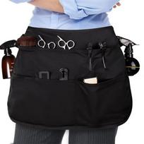 Hair Stylist Half Apron With Adjustable 5 Pockets Belt Waterproof Professional Barbers Hairdresser Tools Storage Apron