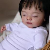 BZDOLL 45CM 18inch Reborn Doll, Vinyl Limbs+Cloth Body, 3D Skin, Girls Bedtime Play Birthday Gift 45cm 18inch
