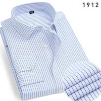 Spring Autumn Men's Striped Long-sleeved Shirt Non-ironing Anti-wrinkle Comfortable Breathable Business Casual Fashion Slim Fit XS