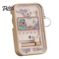 Anxiety Relief Toy Mini Pinball Machine Keychain, Cartoon Pig Duck Astronaut Game Toy, Desk Stress Reliever Schoolbags Handbag Backpack Purse kava