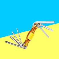 JUSTINLAU Bicycle Repaire Tool Spoke Hex Allen Wrench Screwdrivers Portable 7 in 1 Mountain Bike Cycling Multi Repair Tools Kit auksas