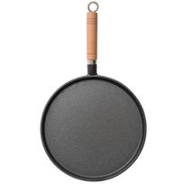 JUSTINLAU 20/26cm Frying Pan Uncoated Cast Iron Non Stick Multi Purpose Griddle for Pancakes Pizza Baking Kitchen Cooking Tool