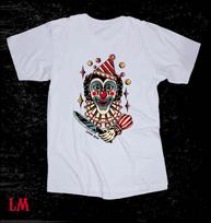 Launch Mode Clown Skateboard Surf BMX Snowboard Wakeboard Ride White T-shirt Tops Tees Unisex 4XL