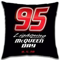 Lightning Mcqueen Car Chair Cushion Cover - Short Plush Decorative Pillowcase For Lounge Room Peach skin 18*18(CM)-1Pcs