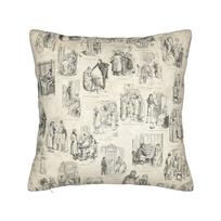 Jane Austen Library Quote Vintage Floral Flowers Pride And Prejudice Pillowcase Cushion Cover Decorative Pillow Case Cover Peach skin 18*18(CM)-1Pcs