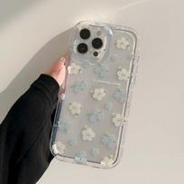 Minkštas silikoninis skaidrus telefono dėklas, skirtas iPhone 13 12 Promax 14 Plus 11 Pro Max Cute Flower 2023 smūgiams atsparus galinis dangtelis Capa Shell For iphone 13pro