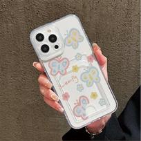 Card Slot Holder Silicone Wallet Pocket Case For Xiaomi Redmi Note 11 12 13 14 iPhone 17 16 15 13 11 Samsung S25 S24 S23 S22 Cover Clear Phone Bumper Honor 8A/Huawei Y6 2019