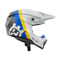 HUSQVARNA sferinė bėgelių sistema motociklui 10 mėlyna/geltona/balta