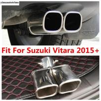 For Suzuki Vitara Escudo 2015 - Rear Exhaust Muffler Tip End Pipe Protection Cover Trim Stainless Steel Accessories Exterior
