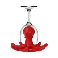 Octopus-Shaped Cup Drying Rack with 8-Arm Creative PLA Water Bottle Holder for Mugs Glasses Tumblers Space-Saving Countertop Organizer for Kitchen raudona