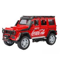 1/24 Scale Brabus G63 Coke Version Alloy Car Model Simulation Sound and Light Off-road Vehicle Toy Gift for Children Over 6 Years Old raudona