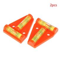 2 vnt. Mini T tipo gulsčiukai, matavimo instrumentas, trikampis gulsčiukas, T tipo gulsčiukas su burbulu, plastikiniai matavimo įrankiai 2Pcs oranžinė
