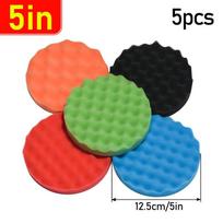 5Pcs 5 6  7  150/180mm Buffing Polishing Sponge Pads Kit Car Polisher Soft Wave Foam Waffle Pad Car Wash Cleaning Detailing Tool 5 Pcs