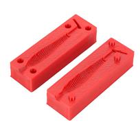 Minkštų masalų gamybos forma PETG 1 ertmė Irklas Uodega Plaukiančios žūklės masalo įpurškimo forma Žvejybai Raudona red