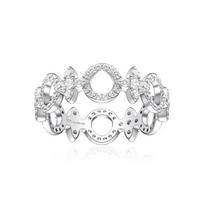 APM Monaco METEORITES series six-pointed star circle 925 silver ring, same style for men and women A21662OX sidabras