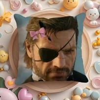 Metal Gear Solid Delta Eater Cushion Cover Plush Fabric Soft Double-Sided Printed Sofa Warm Winter Home Gift Pillow Cover Peach skin 18*18(CM)-1Pcs