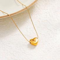 SHIXIN Punk 4 Styles PVD18K Plated Gold Heart Pendant Necklace Women Chic Stainless Steel Clavicle Chain Y2K Waterproof Jewelry