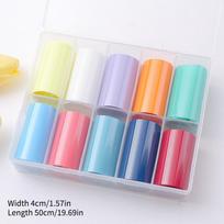 Floral Nail Foils Transfer Paper Stickers Kit 50pcs Easy Adhesive Nail Wraps for Everyday or Event Nail Decor JSX 63