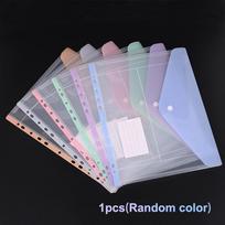 A4/Ilgas failų maišelis, skaidrus datos knygelė su laisvais lapais, 11 skylių failų organizatorius, įrišimo dėklas, įvairių spalvų A1  1pcs（Random color）