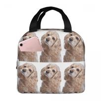 American Cocker Spaniel Dog Animal Insulated Lunch Bag for Women Children Portable Food Boxes Thermal Lunch Box Tote One Size