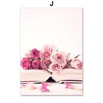 Dandelion Orchid Sparrow Car Garden Posters Flower Wall Art Canvas Painting Home Room Decor Spring Pink Rose Peony Sakura 21X30CMNo Framed