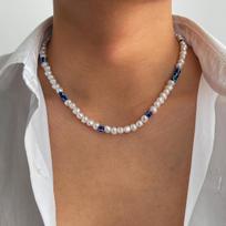 SHIXIN Bohemia Starfish Conch Choker Necklace for Men Trendy Coconut Husk Wood Beads Collar Necklace Fashion Jewelry on the Neck